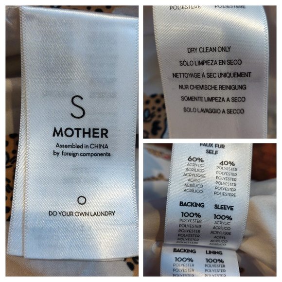 Mother Womens Faux Leopard Spot Me Fur The Snap Baseball Lined Jacket Size Small - Picture 10 of 11